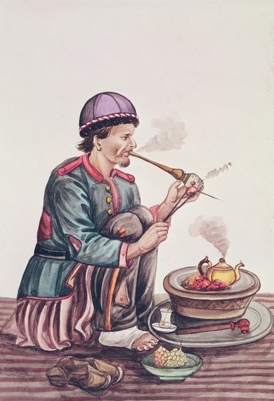 The tea merchant by Persian School